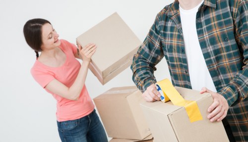 Packed moving truck during a Hackney relocation