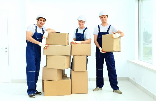 Home moving team preparing a residential relocation in Hackney