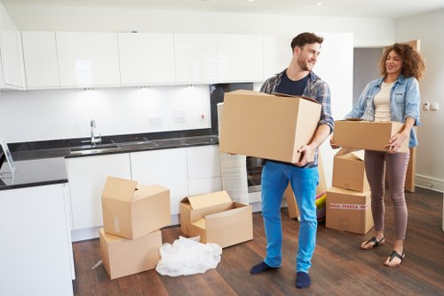 Hackney flat and office move with a removals van